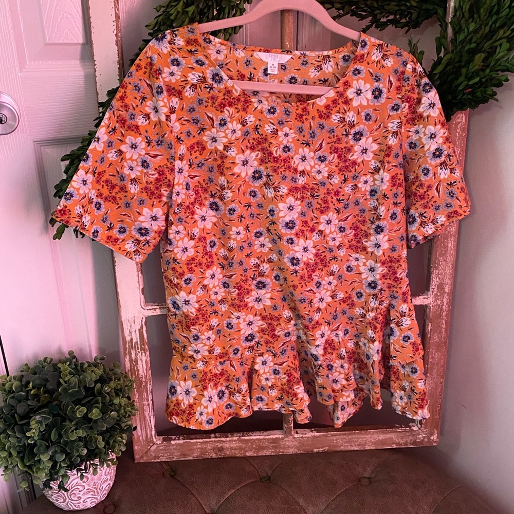 Two size medium fun flowy and flattering shirts